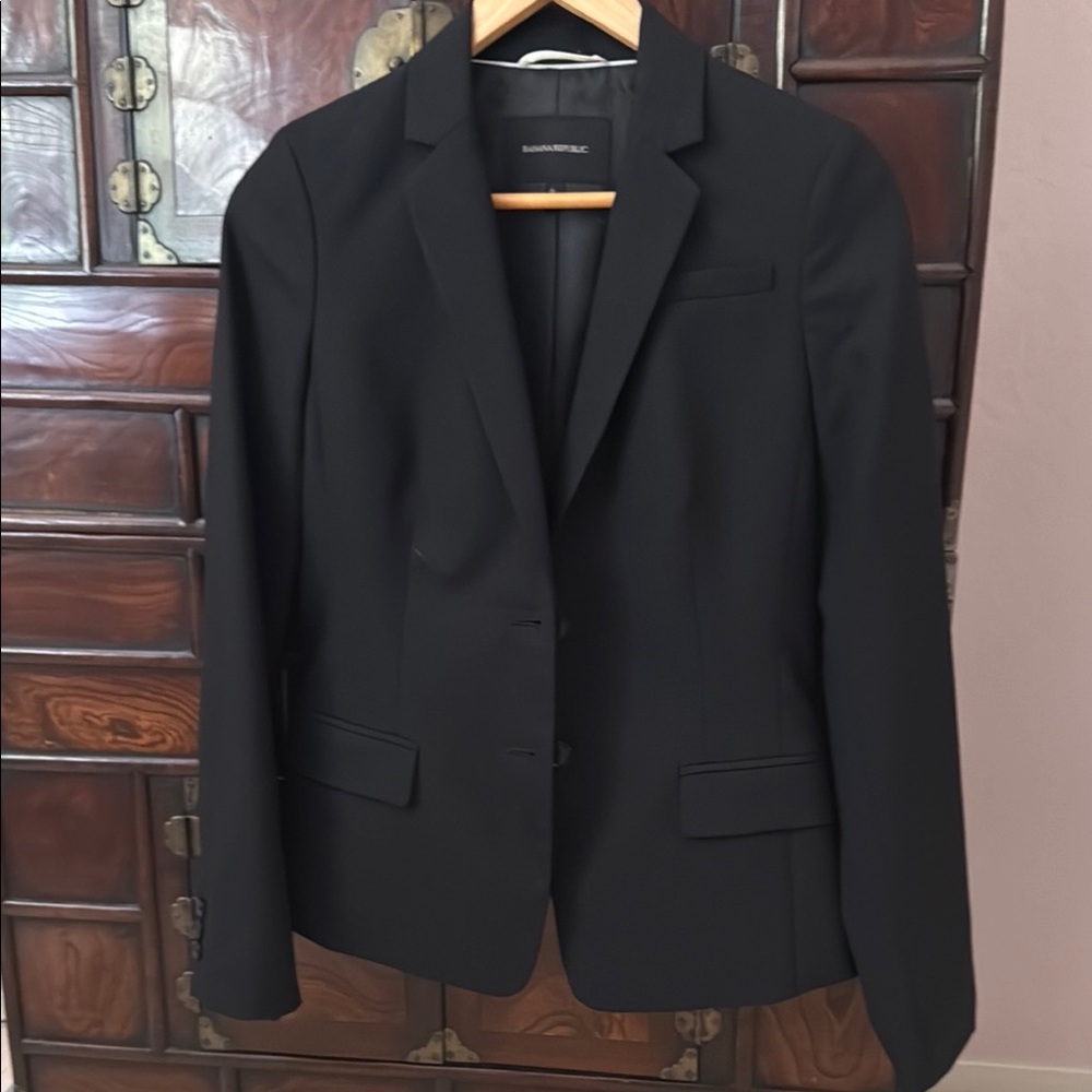 Banana Republic Black Wool Blazer Jacket